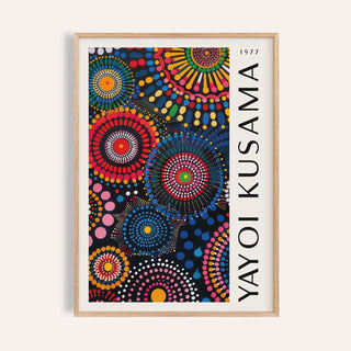 Framed Mandala Art for Wall with colourful abstract circles and minimalist style