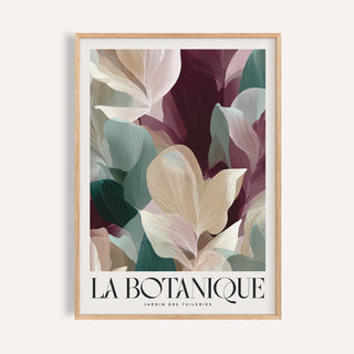 Large Prints for Living Room framed print of decorative leaves in soft pastel and green shades