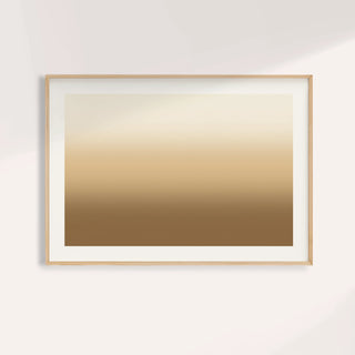 Sand wall art with soft horizontal fields of cream, sand and earthy brown