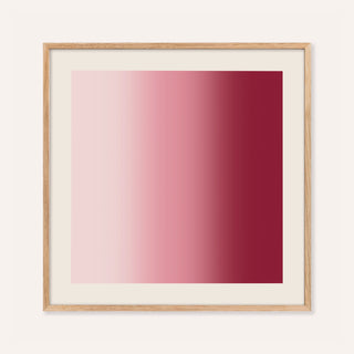 Dusty rose wall art with soft vertical fields of blush, rose and burgundy