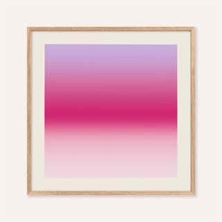 Magenta print fading from soft lilac into a vivid magenta band