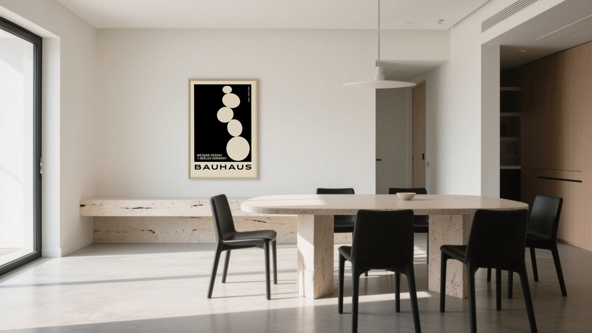 Accessori per la casa minimalisti che si abbinano all'arte murale