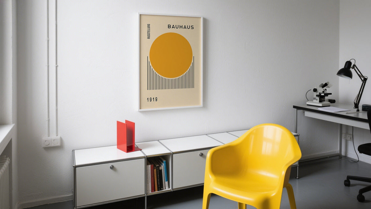 Decorazioni per la casa con stampe Bauhaus: linee pulite, flusso audace e moderno