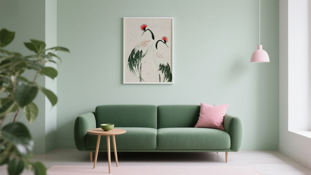 Japanische Wandkunst für Wohnzimmer
