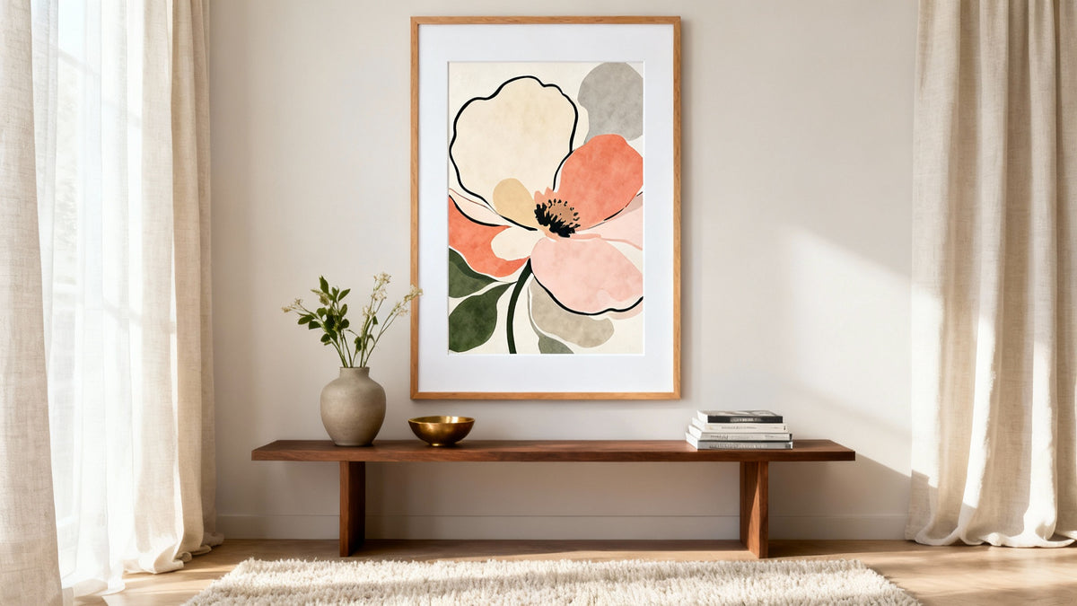 Moderne florale Wandkunst: Eine wunderschöne Aufwertung für jeden Raum