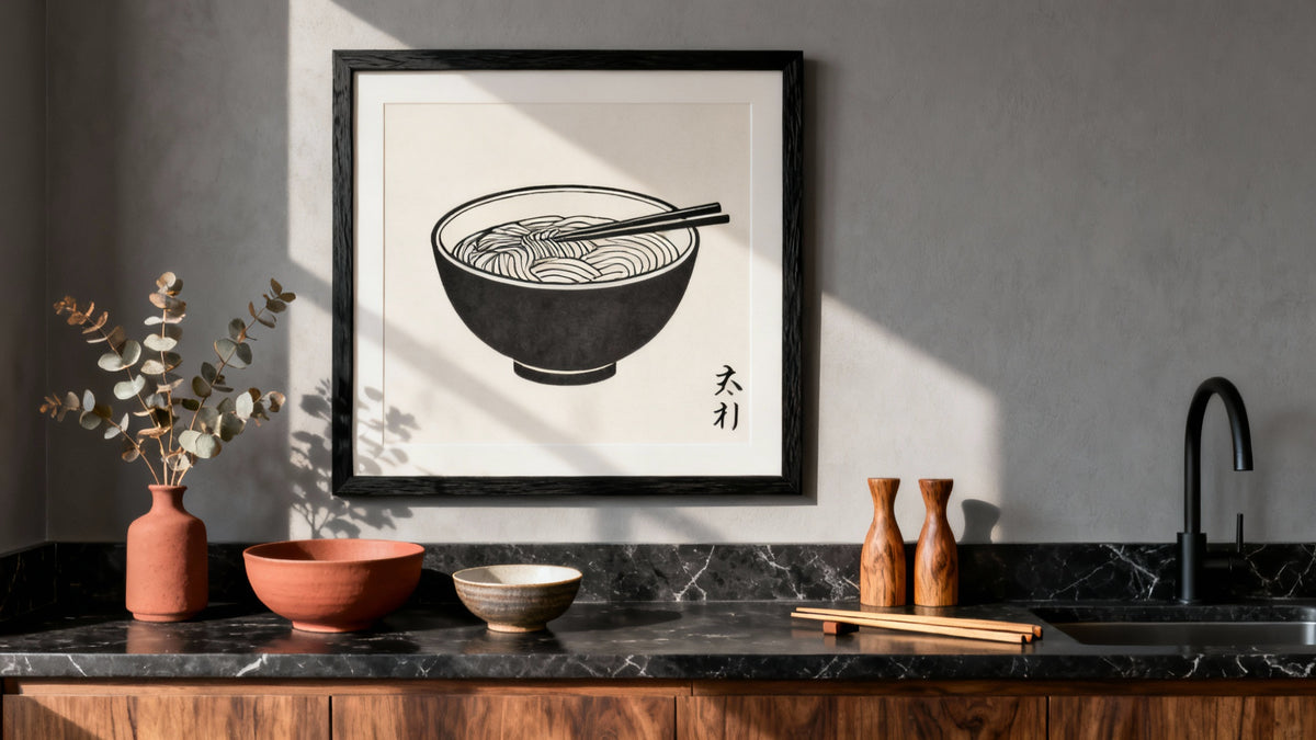 Ramen Poster: Modern Kitchen Wall Art That Actually Works