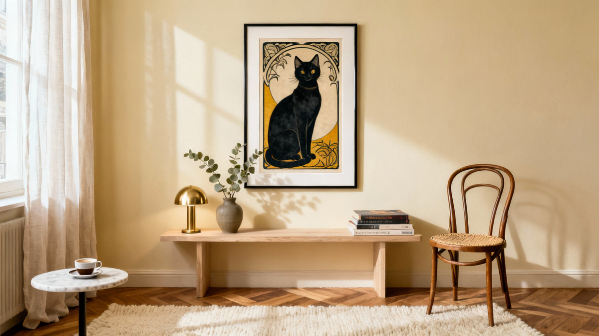 Poster mit schwarzer Katze: Einzigartige Inspiration für Ihre Wandbildsammlung