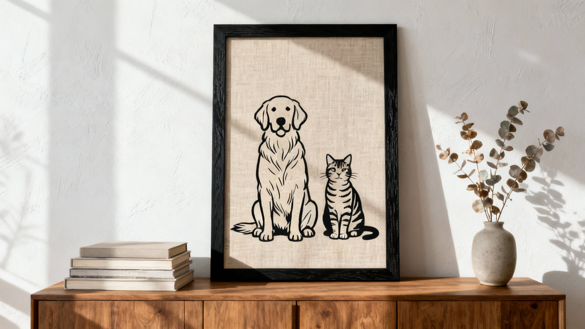 Poster Cane Gatto: Guida Completa all'Arte Murale per Due Animali Domestici
