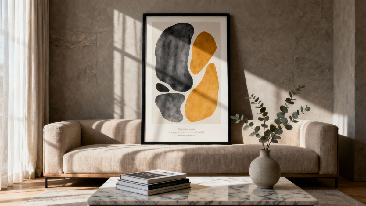 Leitfaden für Wohnzimmer-Poster: Kunst auswählen, die in Ihren Raum passt