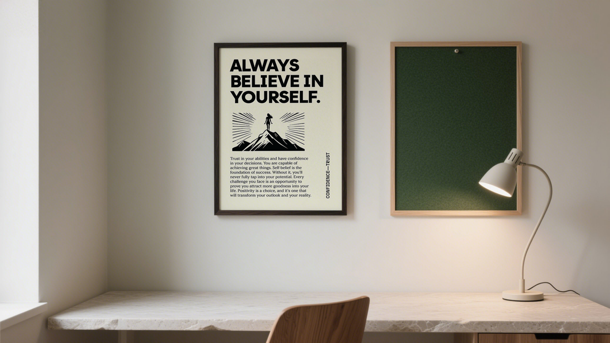 Póster de palabras positivas