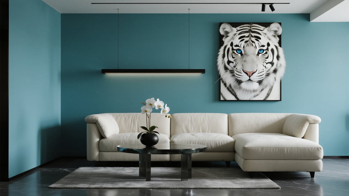 Kunstwerk „Weißer Tiger“