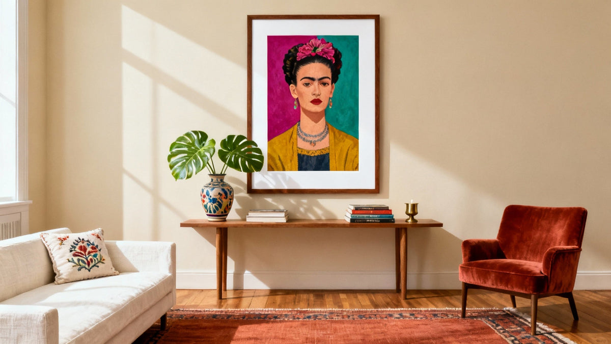Poster di Frida Kahlo: Arte che Racconta una Storia