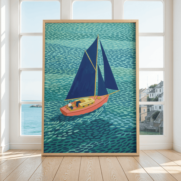 Segelboot Wandkunst