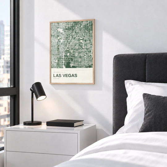 Lámina de mapa en color de Las Vegas