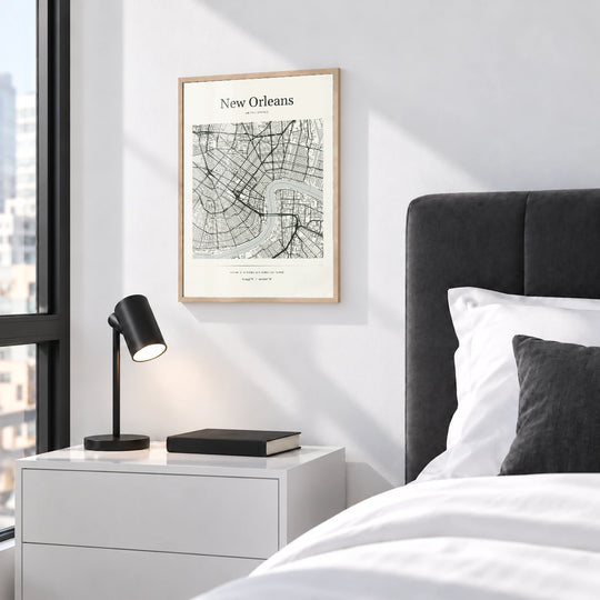 Affiche plan de ville de La Nouvelle-Orléans