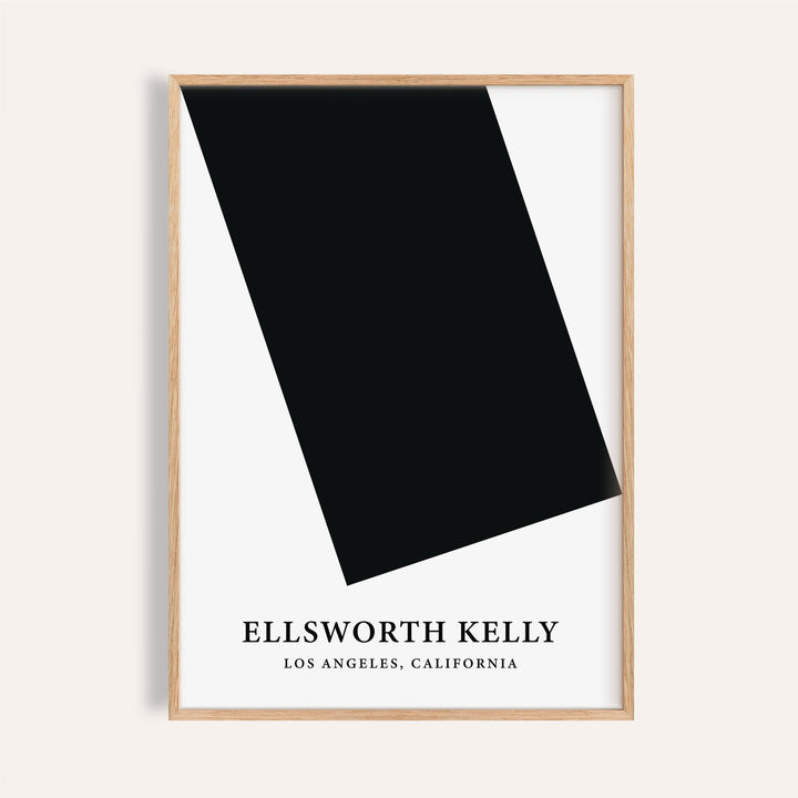 Framed black and white office wall art with a large black rectangle and typographic text