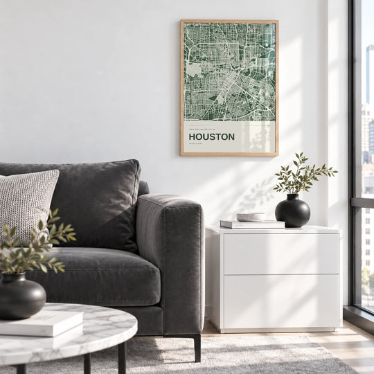 Stampa mappa a colori di Houston