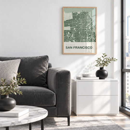 San Francisco Colour Map Print