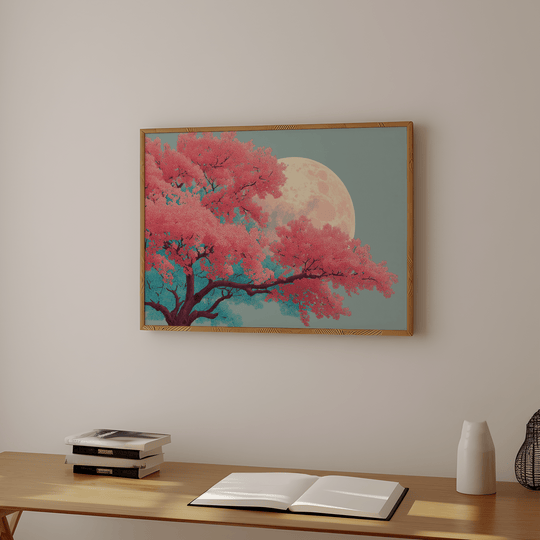 Månupplyst Sakura