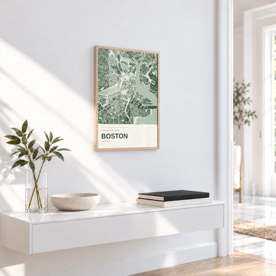Boston Colour Map Print