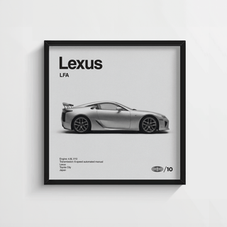 Japanese Supercar Poster with monochrome tones for hallway decoration