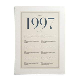 1997 Blue Birthday Print, shown as an unframed paper print on a plain white background