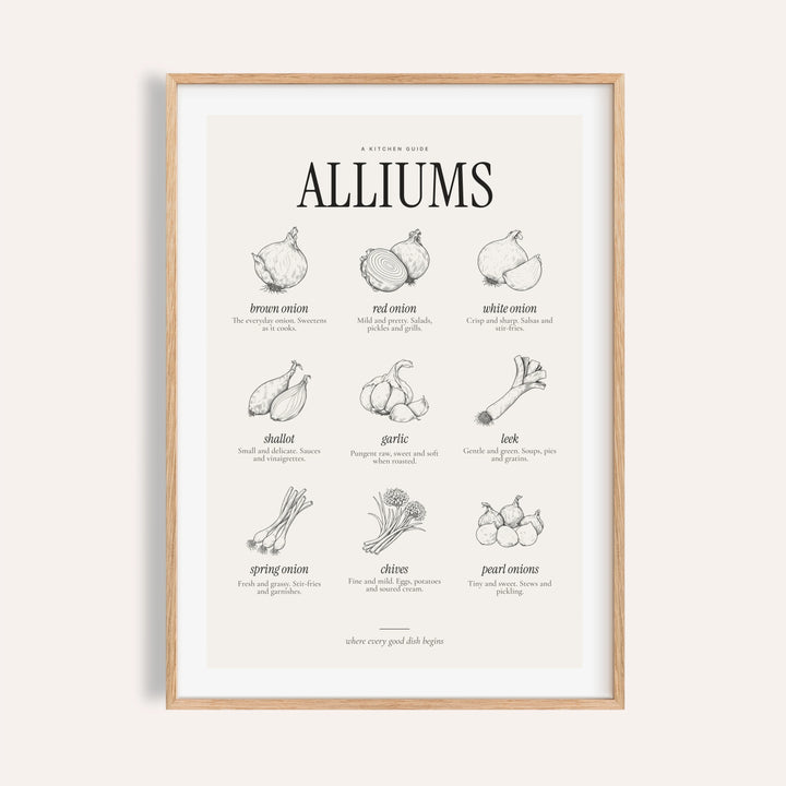 Types of Onions Print