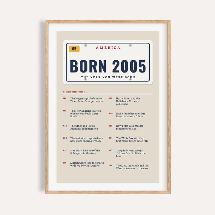 2005 License Plate Print