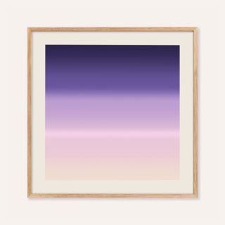 Purple and pink wall art fading from deep indigo through lavender to pink