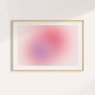 Blush wall art with soft clouds of rose pink, mauve and peach on blush