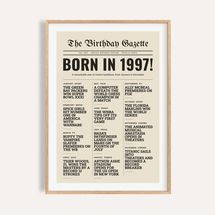 1997 Newspaper Print