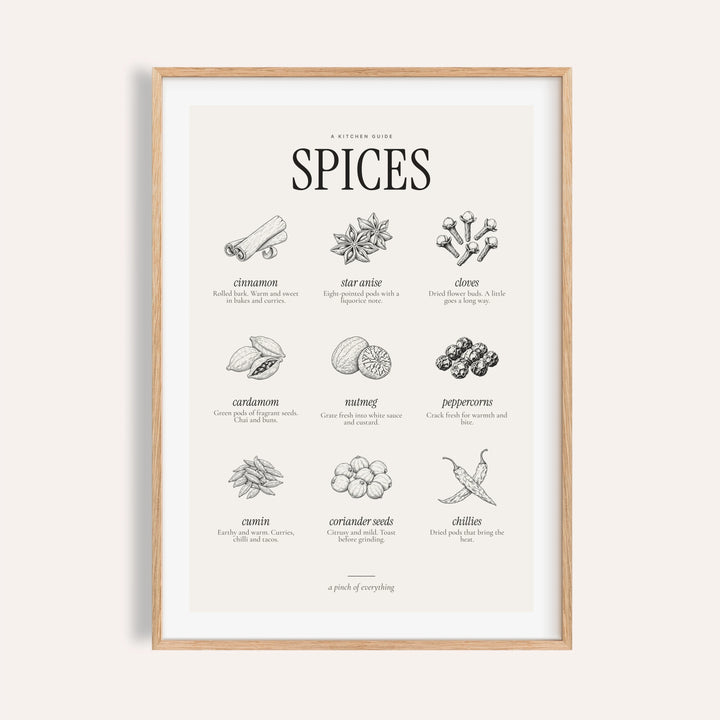 Types of Spices Print