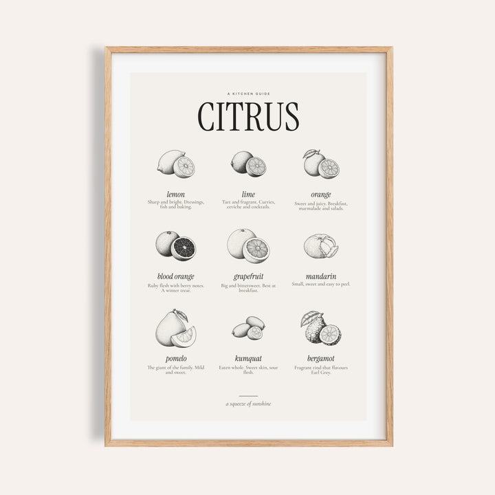 Types of Citrus Print