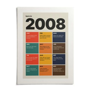 2008 Year in Review Print, shown as an unframed paper print on a plain white background