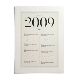 2009 Birthday Print, shown as an unframed paper print on a plain white background