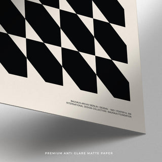 Detail close-up of Corporate Office Artwork showing black geometric shapes on cream matte paper