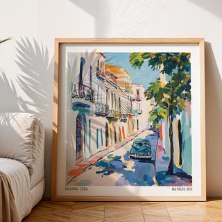 Havana scene in bold brushstrokes, part of our Paintings of Cuba collection.