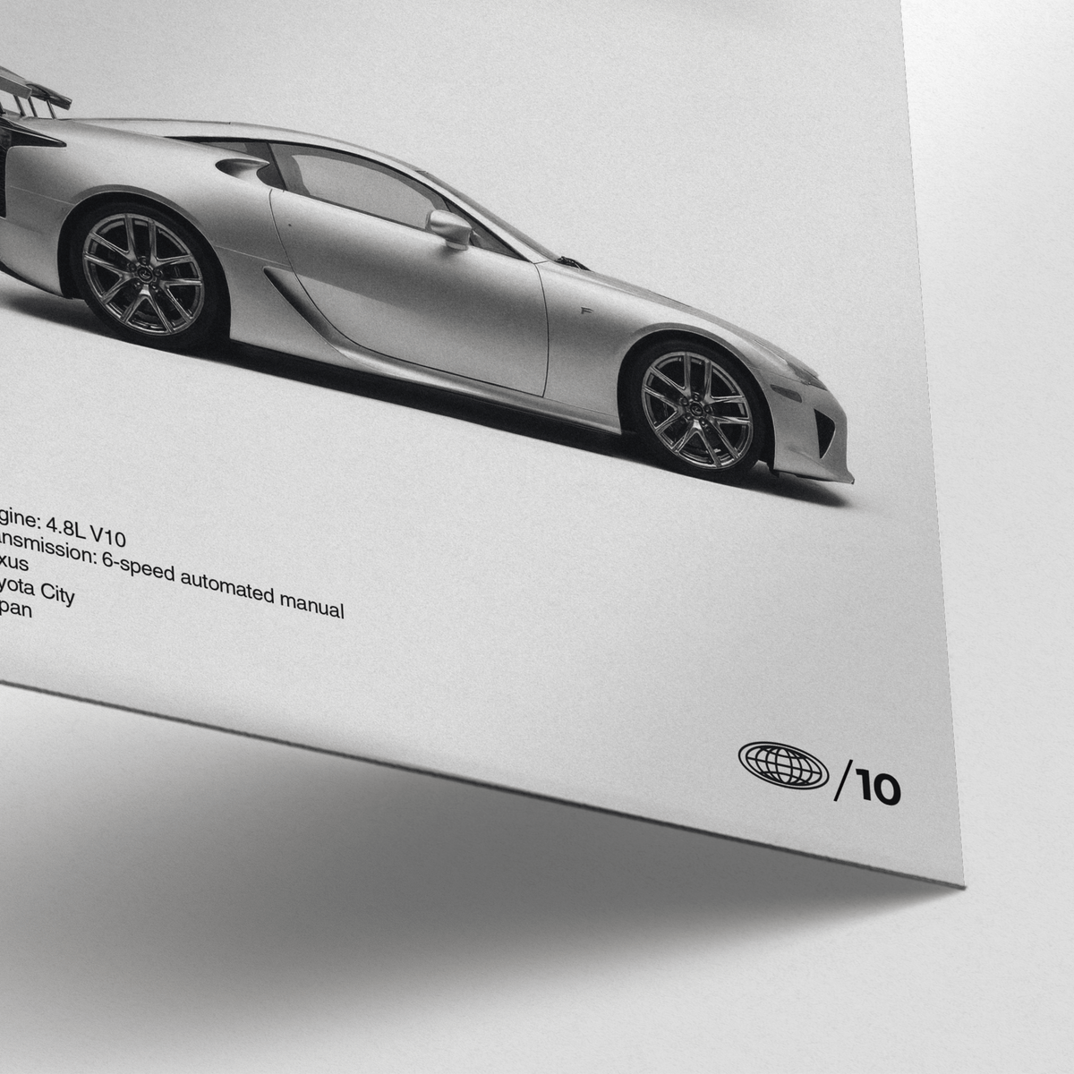 Japanese Supercar Poster side profile for bedroom accent