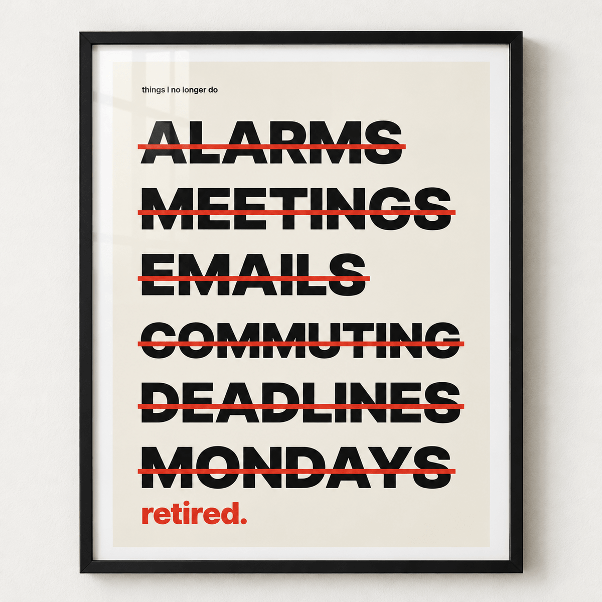 Close view of the alarms meetings emails crossed out print showing the fine print detail
