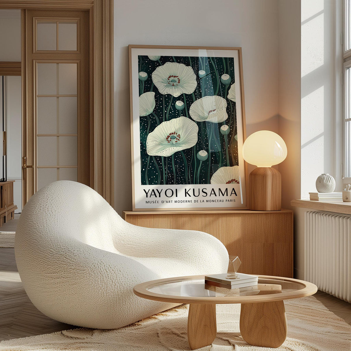 Contemporary Poppy Prints featuring organic flowers in soft tones.