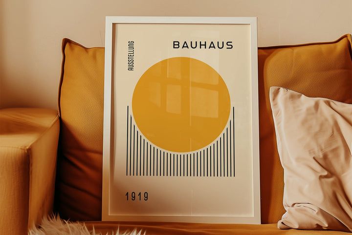 Minimalist Bauhaus art prints with modern abstract forms