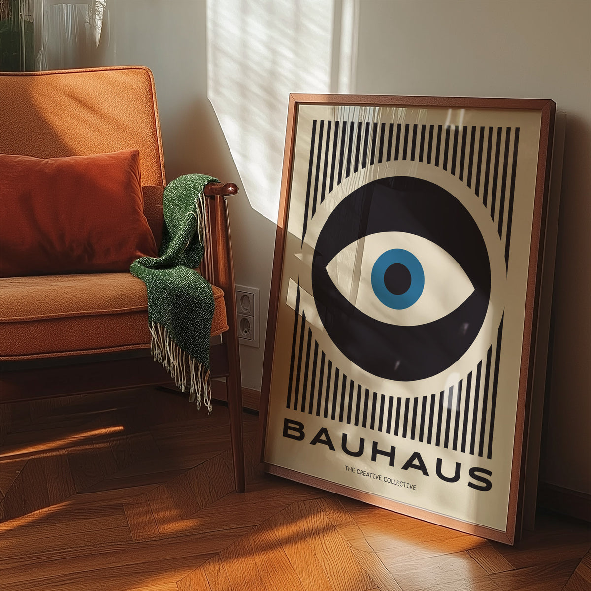 Striking art modern prints for mid-century modern living rooms