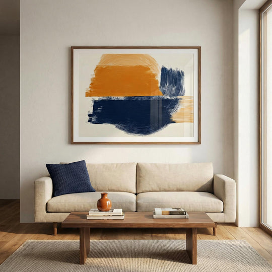 Orangene abstrakte Kunst