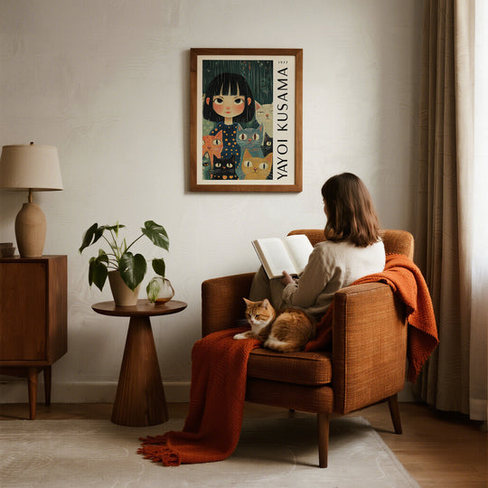 Katzen und Mädchen