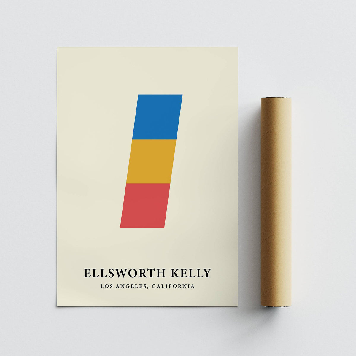Creative Wall Art print leaning on a white surface next to a brown packaging tube