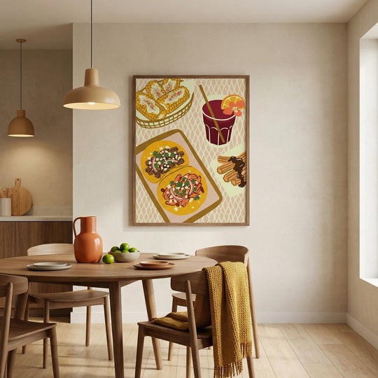 Póster de mesa de fiesta