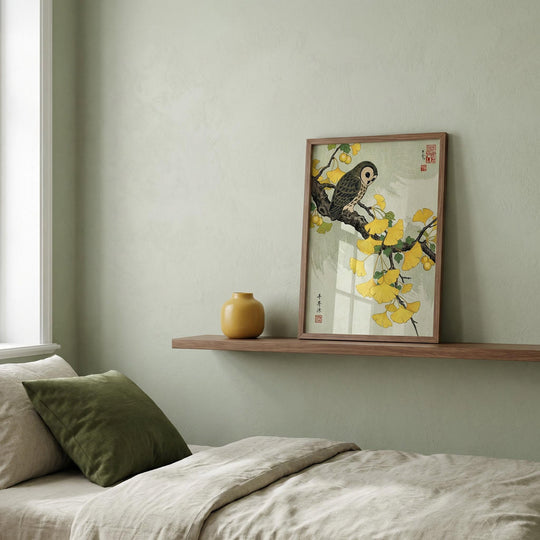 Eulen-Ginkgo-Poster