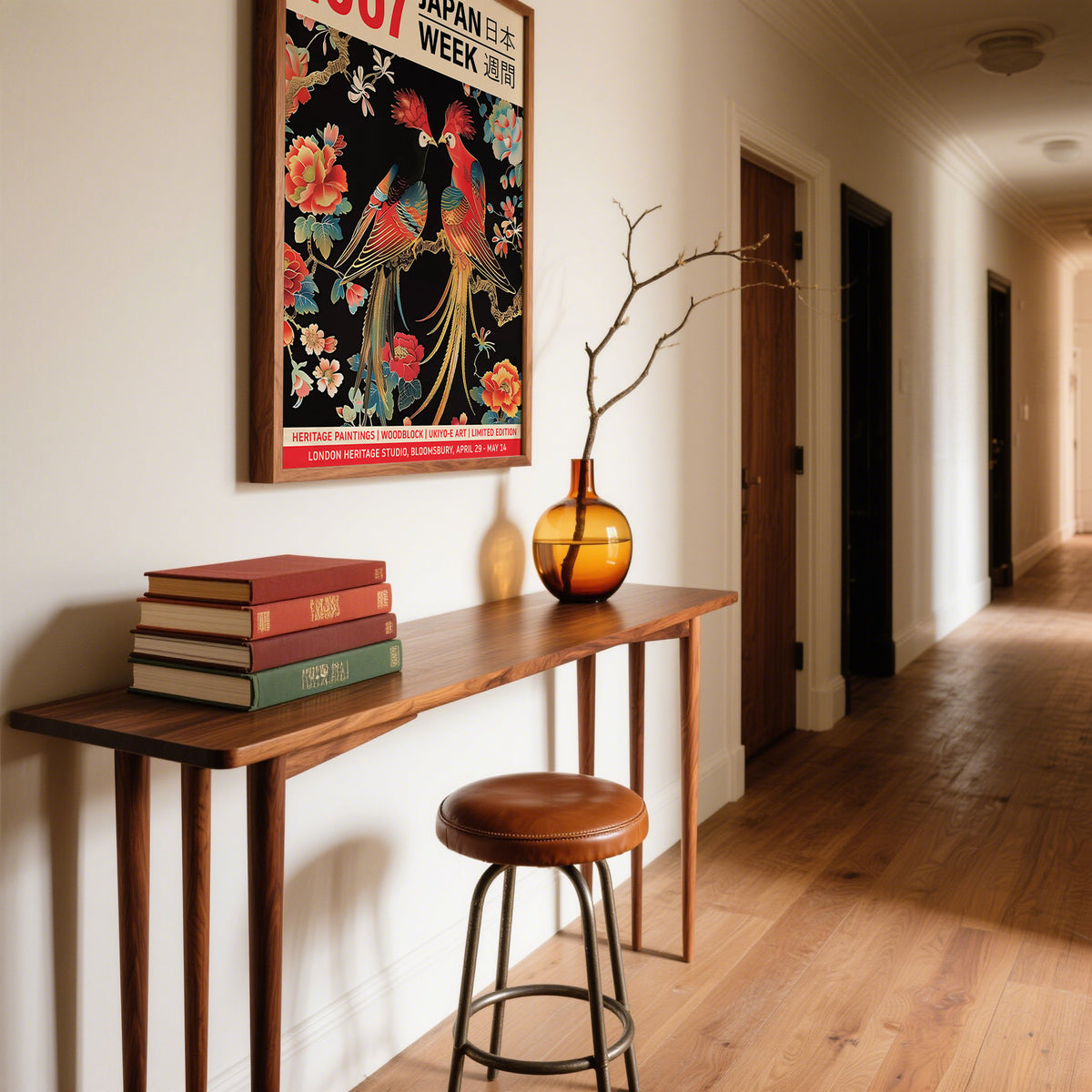 Statement Japanese art posters for elegant interior styling