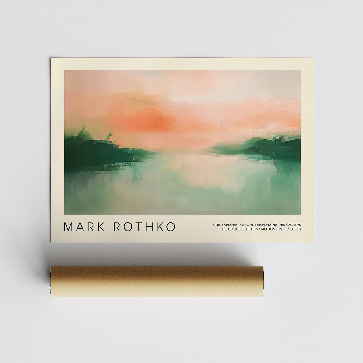 Tranquil Horizon art print showcasing Rothko's color field technique​
