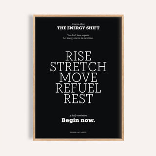 Framed Motivational Posters with Quotes with black and white minimalist text design